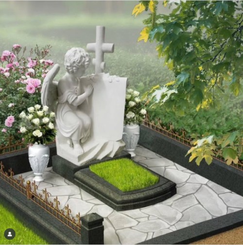 الصين Xingyan White Marble Angel Cross Tombstone