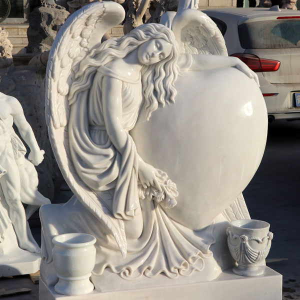Xingyan White Ramble Angel Stocle على شكل قلب